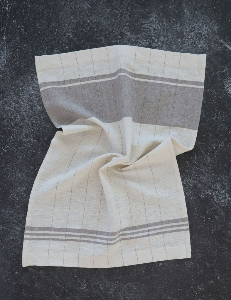 Ethiopian Cotton Tea Towel, Dove Kitchen Linens Sets Coterie Brooklyn 