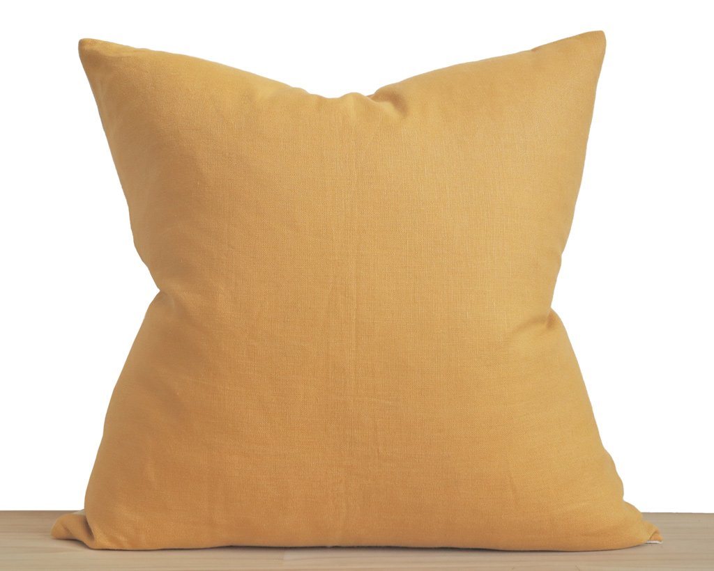 Linen Pillow Cover, Sunflower Decorative Pillows Stitched By Grace 