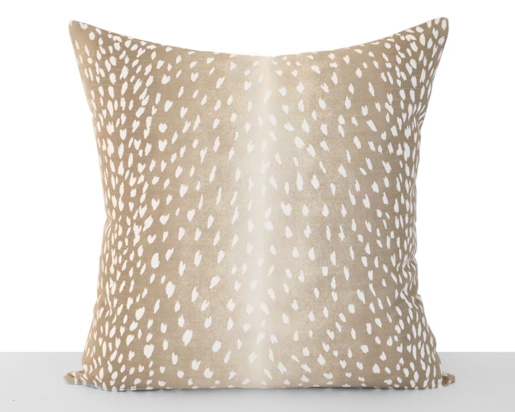 18x18 Fawn Pillow Cover / 18x18 Beige pillow / 18x18 accent pillow / 18x18  white throw pillow / 18x18 pillow / 18x18 couch pillow case