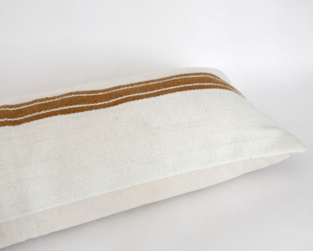 Long Lumbar Throw Pillow- Moss Linen – Coterie, Brooklyn