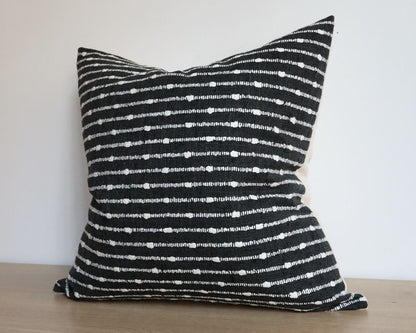 Monterey, Black Decorative Pillows Stitched By Grace 