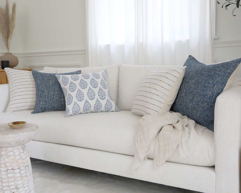 Mood Indigo, Curated Pairing Decorative Pillows Coterie Brooklyn 