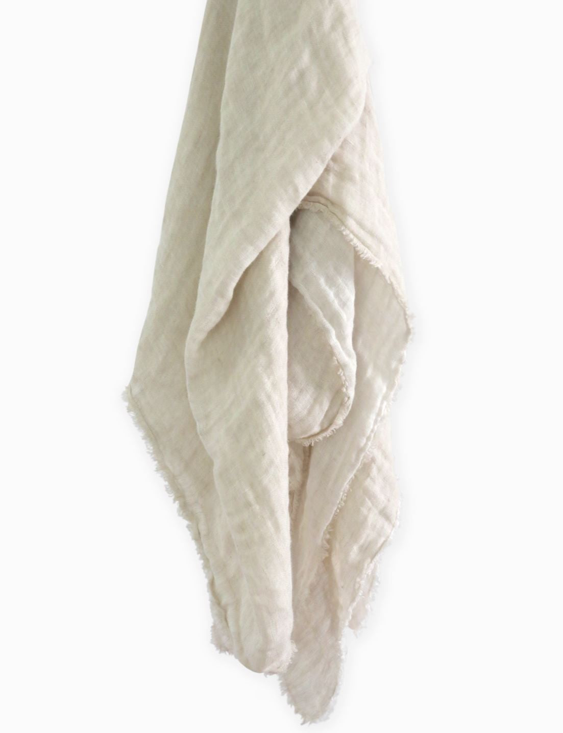 Sedona, Cream Linen Throw Blanket Throw Blankets Coterie Brooklyn 