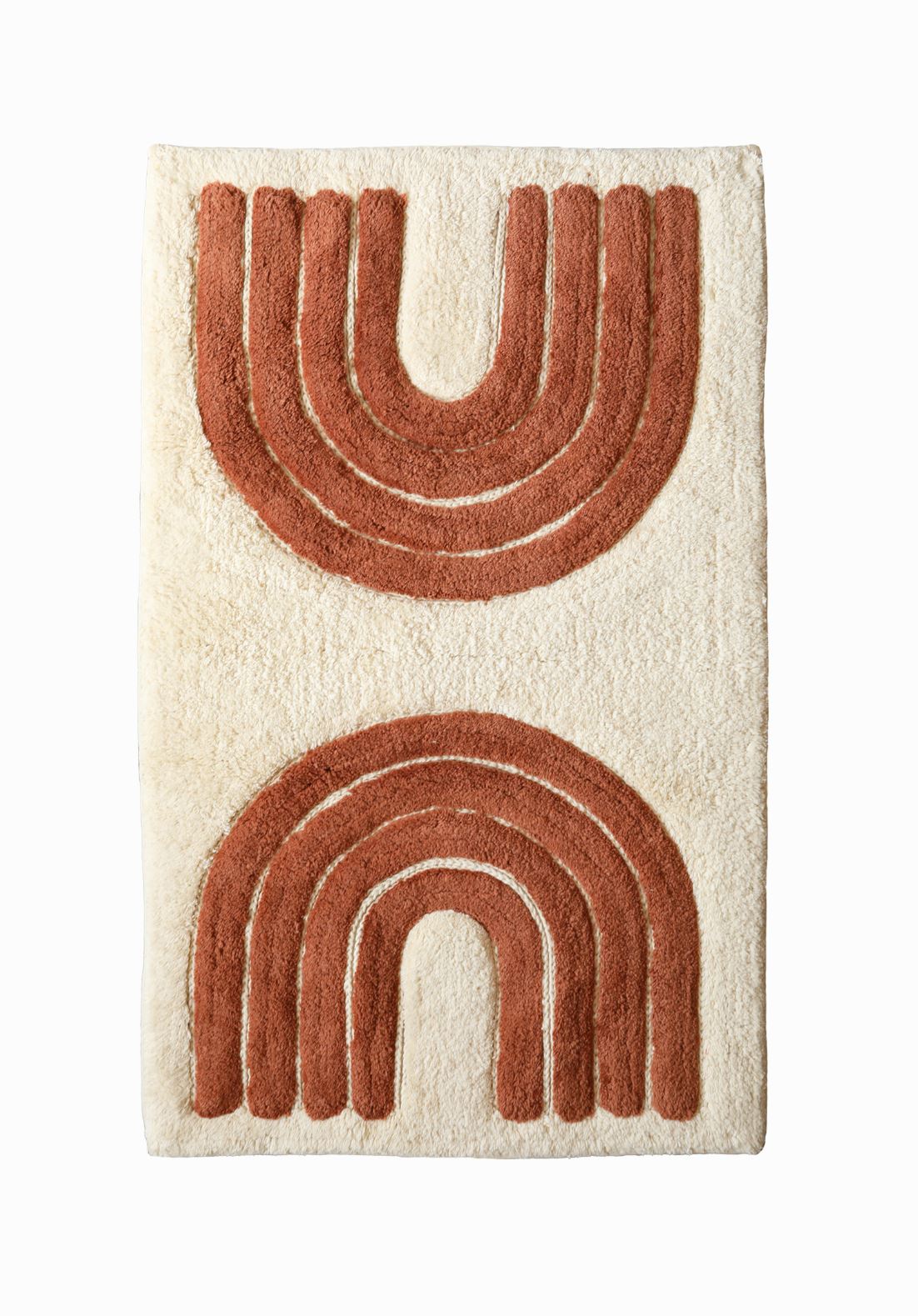 Sola, Cream and Rust Bath Mats & Rugs Jamasi 