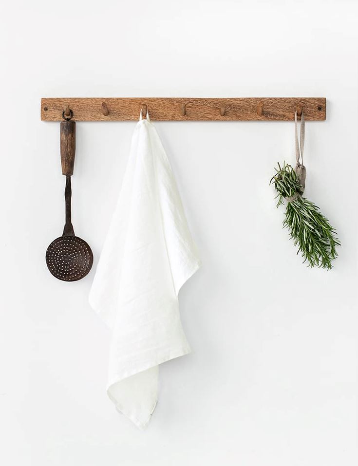 Linen Tea Towel, Ivory Kitchen Linens Sets Coterie, Brooklyn 