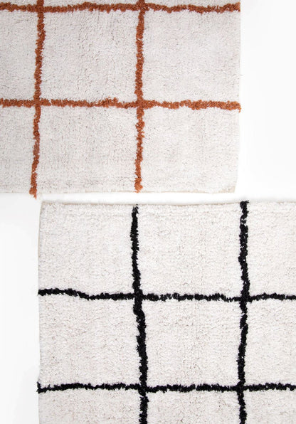 Willow Bath Mat, Ivory and Black Bath Mats & Rugs Coterie Brooklyn 