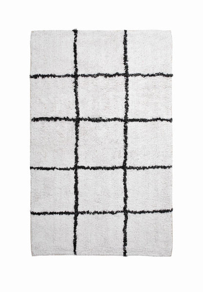 Willow Bath Mat, Ivory and Black Bath Mats & Rugs Coterie Brooklyn 