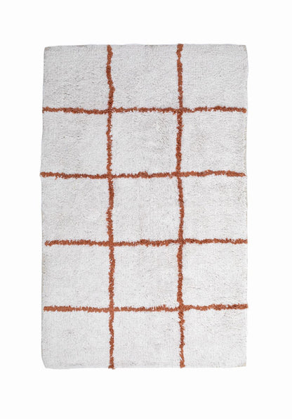 Willow Bath Mat, Ivory and Rust Bath Mats & Rugs Coterie Brooklyn 